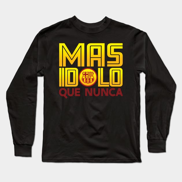 Barcelona de Guayaquil, Mas idolo que nunca, campeón futbol ecuatoriano 2020 Long Sleeve T-Shirt by laverdeden